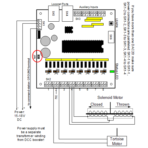 dac20 newer no track power quickstart diagram