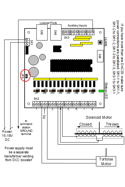 dac20 older no track power quickstart diagram